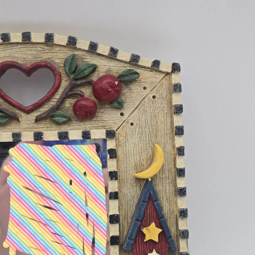 Folk Art Bird Birdhouse Sunflower‎ Resin Wall Mirror Country Farmhouse Decor